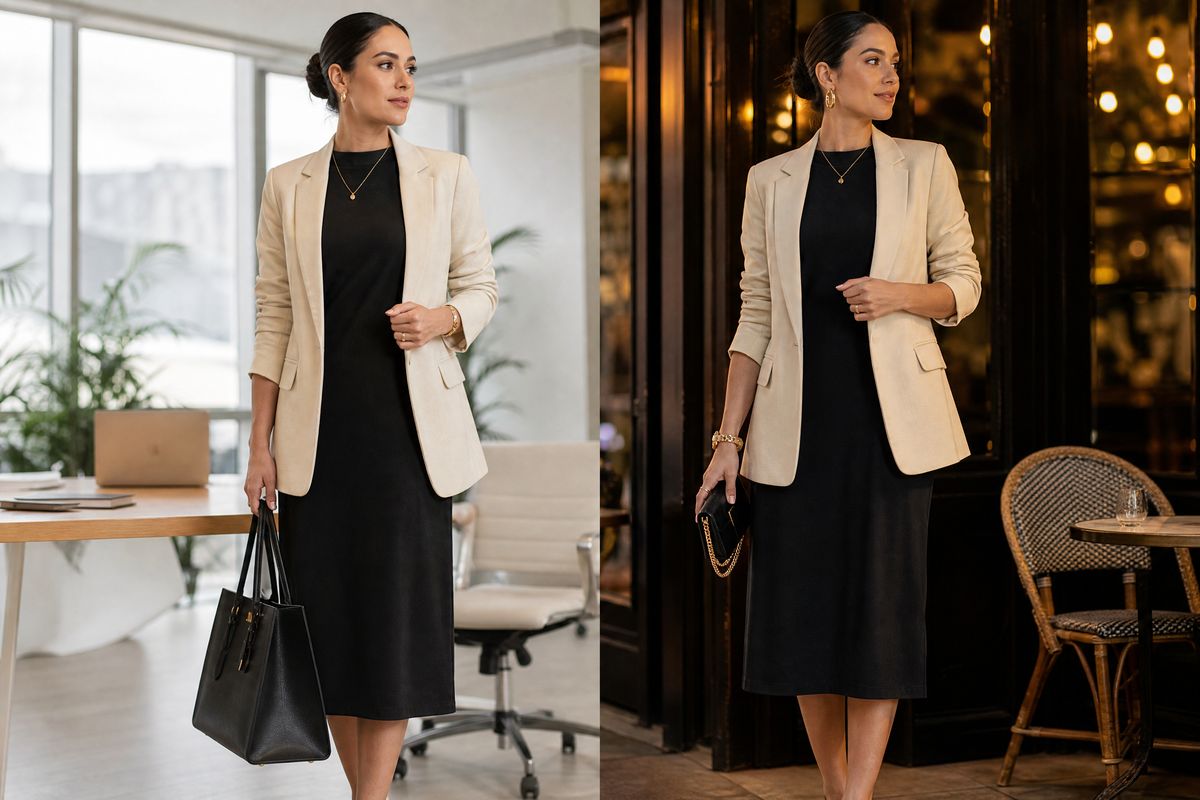Do trabalho ao jantar sem trocar de roupa