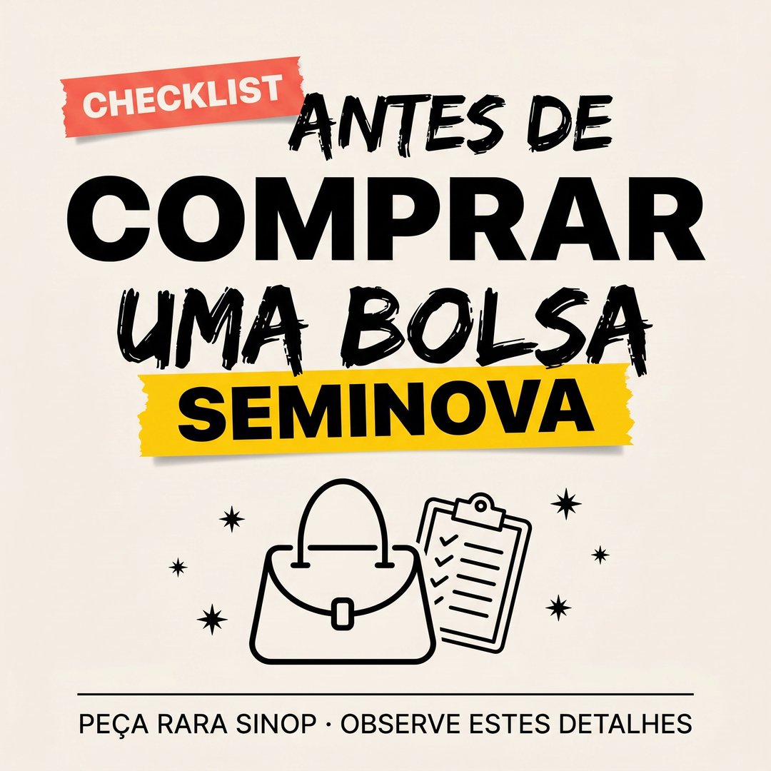Checklist antes de comprar uma bolsa seminova